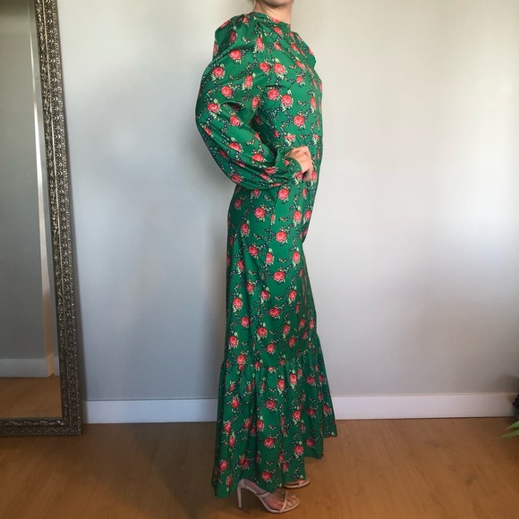 Batsheva-style green and floral dress 🌹 - Picture 3 of 9